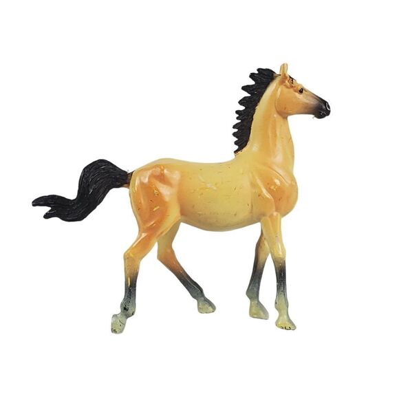 Lot of 2 New Ray Horse Figures Animals Toys Western Farm Country Tan Realistic - Picture 6 of 10